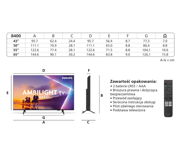 Philips 55PUS8400 55" Ambilight QLED 4K+SŁUCHAWKI NAUSZNE BT JBL - 1531908 - zdjęcie 18
